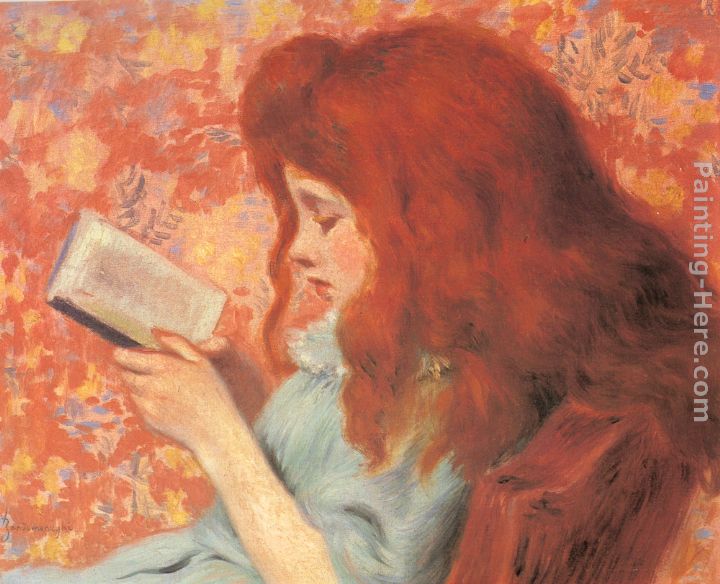 Young Girl Reading painting - Federigo Zandomeneghi Young Girl Reading art painting